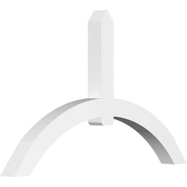 Ekena Millwork Archdale Architectural Grade PVC Gable Bracket, 84"W x 52 1/2"H x 6"D x 6"F, 15/12 Pitch GBP084X53X0606ARC00 - main